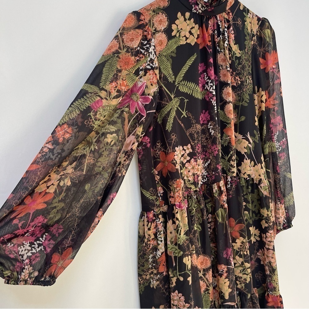 Melonie T Floral Ruffle Dress Size 6 | Whimsigoth‎ Fairycore Sheer Sleeve Dress - Picture 12 of 15